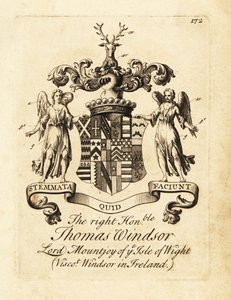 Våpenskjold til høyre ærede Thomas Windsor, Lord Mountjoy fra Isle of Wight av Andrew Johnston