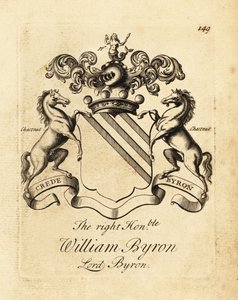 Våpenskjold til høyre ærede William Byron, Lord Byron, 4. baron Byron (1670-1736)