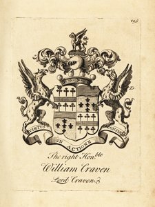 Våpenskjold til høyre ærede William Craven, Lord Craven, 3. baron Craven (1700-1739) av Andrew Johnston