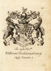 Våpenskjold til høyre ærede William Ferdinand Carey, 8. Baron Hundsen, Lord Hunsdon av Andrew Johnston