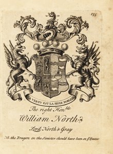 Våpenskjold til høyre ærede William North, Lord North & Gray, 6. Baron North, 2. Baron Gray av Andrew Johnston