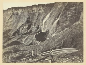 Hydraulisk gullgruvedrift, nær Dutch Flats, California, C.P.R.R. av Andrew Joseph Russell