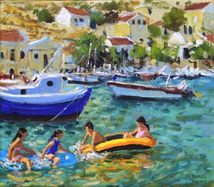 Moro i joller, Symi, Hellas av Andrew Macara