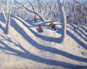 Winter, Bramcote, Nottingham, 2009 (olje på lerret) av Andrew Macara