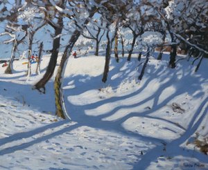 Winter, Ladmanlow, 2010 (olje på lerret) av Andrew Macara