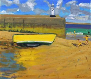 Yellow Boat, St Ives, 2017, av Andrew Macara