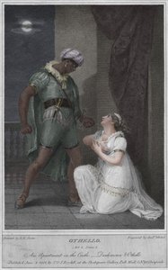 Othello. Akt 4. Scene 2. En leilighet i slottet. Desdemona og Othello, 1801. av Andrew Michel