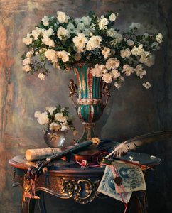 Elegante roser og fiolin av Andrey Morozov