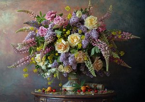 Et overdådig blomsterstilleben av Andrey Morozov