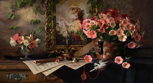 Romantisk blomsterstilleben av Andrey Morozov