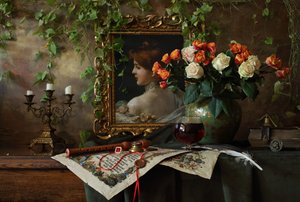 Romantisk stillebenportrett av Andrey Morozov