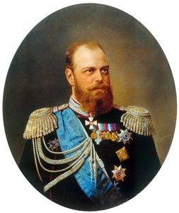 Portrett av keiseren Alexander III, 1845-1894, 1800-tallet. av Andrey Nikolayevich Shilder