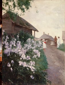 Et landsted i Finland - Maleri av Andrei Nikolayevich Shilder (1861-1919), olje på lerret - russisk kunst av Andrey Nikolayevich Shilder