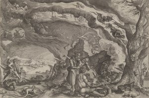 Hekser forbereder seg til sabbaten, ca. 1610. av Andries Stock