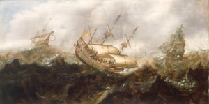Skip i stormfull sjø