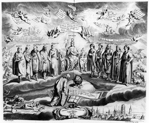 Firmmentum Sobiescianum eller, Uranographia, av Johannes Hevelius (1611-87), gravert av Charles de la Haye, pub. i 1687 av Andrzej Stech