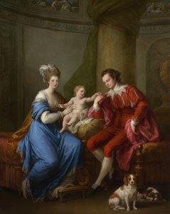 Edward Smith Stanley 1752-1834, tolvte jarl av Derby, med sin første kone og deres sønn, c1776. av Angelica Kauffmann