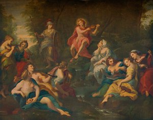 Apollo og musene, 1772 av Angelica Kauffmann