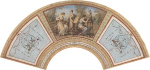 Design for en fan av Angelica Kauffmann