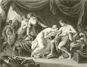 Gift sugd fra såret til prins Edward av hans kone Eleanor av Angelica Kauffmann