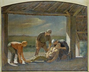 Pieta (olje på lerret) av Angelo Barabino