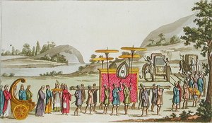 Prosesjon av dronningen av Burma, plate 80 fra 