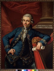 Portrett av den tyske komponisten og harpisten Philip Joseph Hinner (1754-etter 1805)