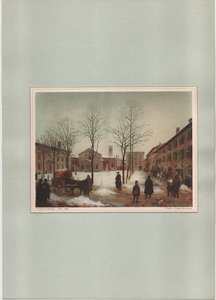 Milano - Piazza Borromeo, ukjent (trykk) av Angelo Inganni