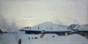 Tak i snøen av Angelo Morbelli