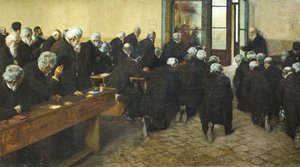 Viaticum, 1884 (olje på lerret) av Angelo Morbelli