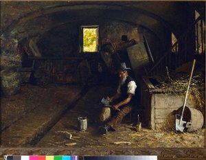 Vedkløyveren. 1881-84 av Angelo Morbelli
