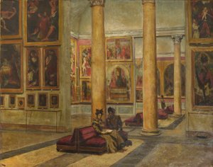 Interiør i Pinacoteca di Brera av Angelo Ripamonti