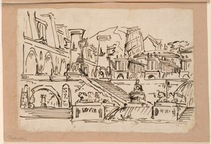 Scenografia, grupul de clădiri antice norvegiene av Angelo Toselli