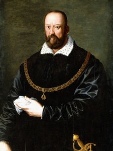 Portrett av Cosimo de Medici I, halvlangt, iført Det gylne skinns orden