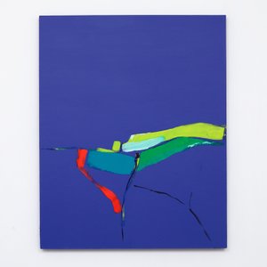 End of the Land, 2012, akryl om bord av Angie Kenber