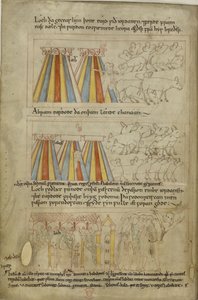 Bomull Claudius B. IV, f.23v Lot og Abraham av Anglo Saxon
