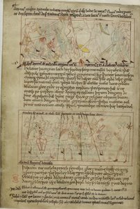 Bomull Claudius B. IV, f.25v Abraham og Lot av Anglo Saxon