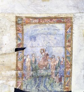 Kristi mirakel som roer stormen og hans ankomst til "Gergesenes"-landet, av Anglo Saxon