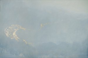 Light, 2022 (olje og bladgull på lin)