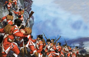 Klatrer klippene for å innta Quebec av Angus McBride