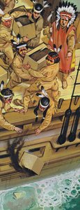 Boston Tea Party (fargelitografi) av Angus McBride