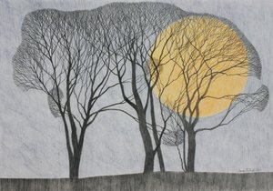 Megamoon, 2011 (farget blyant på papir)