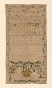Sampler, USA, 1800-tallet. av Ann Morris