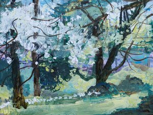 Blossom Trees, Paxton, 2021 (akryl)