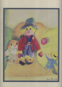 Granny Tuffys Toys, 1994 (wc på papir) av Ann Robson