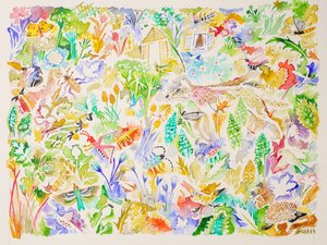 1 Svanesang, 2023 (akvarell) av Anna Pugh