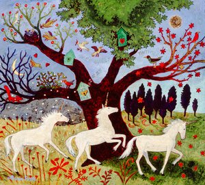 3 enhjørninger per tre av Anna Pugh