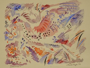4 Svanesang, 2023 (akvarell) av Anna Pugh
