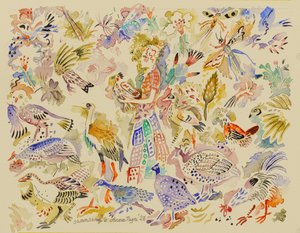 6 Svanesang, 2023 (akvarell) av Anna Pugh
