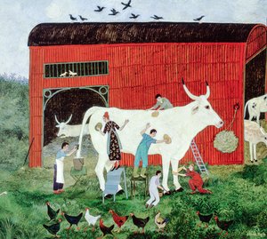 En tidlig start, 2007 (akryl) av Anna Pugh